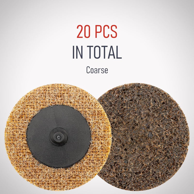 RENOTEC 2" SCM Surface Condition Disc, 2 R-Type Super EDG 50MM, Coarse Grade, Premium Non-Woven, 20Pcs - Image 3